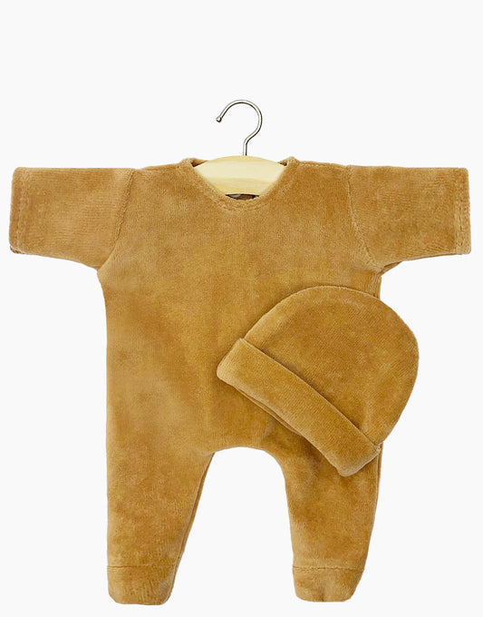 CONJUNTO MUÑECA TERCIOPELO CAMEL