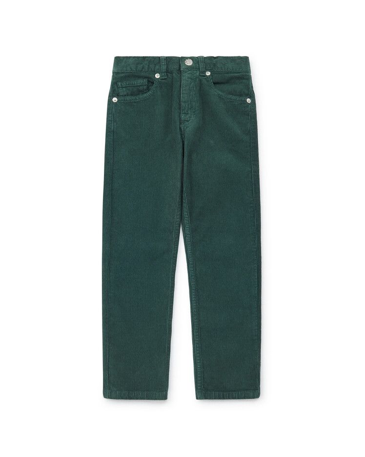 PANTALON PANA NIÑO VERDE