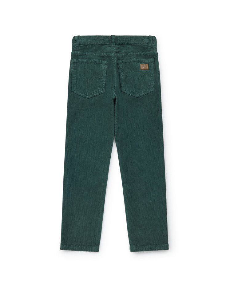PANTALON PANA NIÑO VERDE
