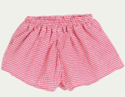 SHORT WIDE VICHY RED