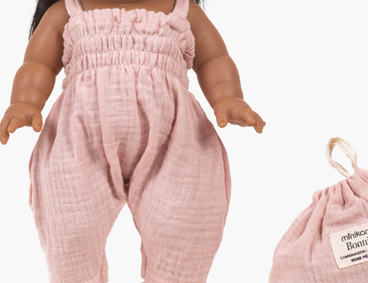 MONO MUÑECA BONNIE ROSA 34CM MINIKANE