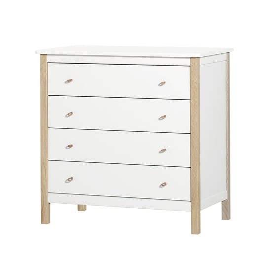 COMODA WOOD BLANCO / ROBLE