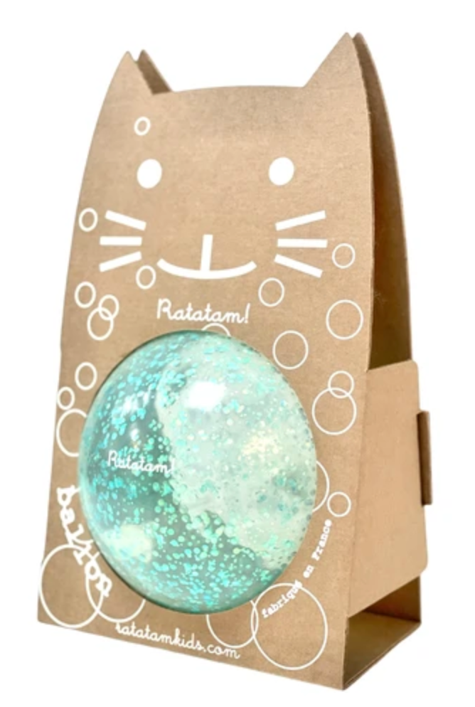 PELOTA BURBUJAS AZUL  10CM