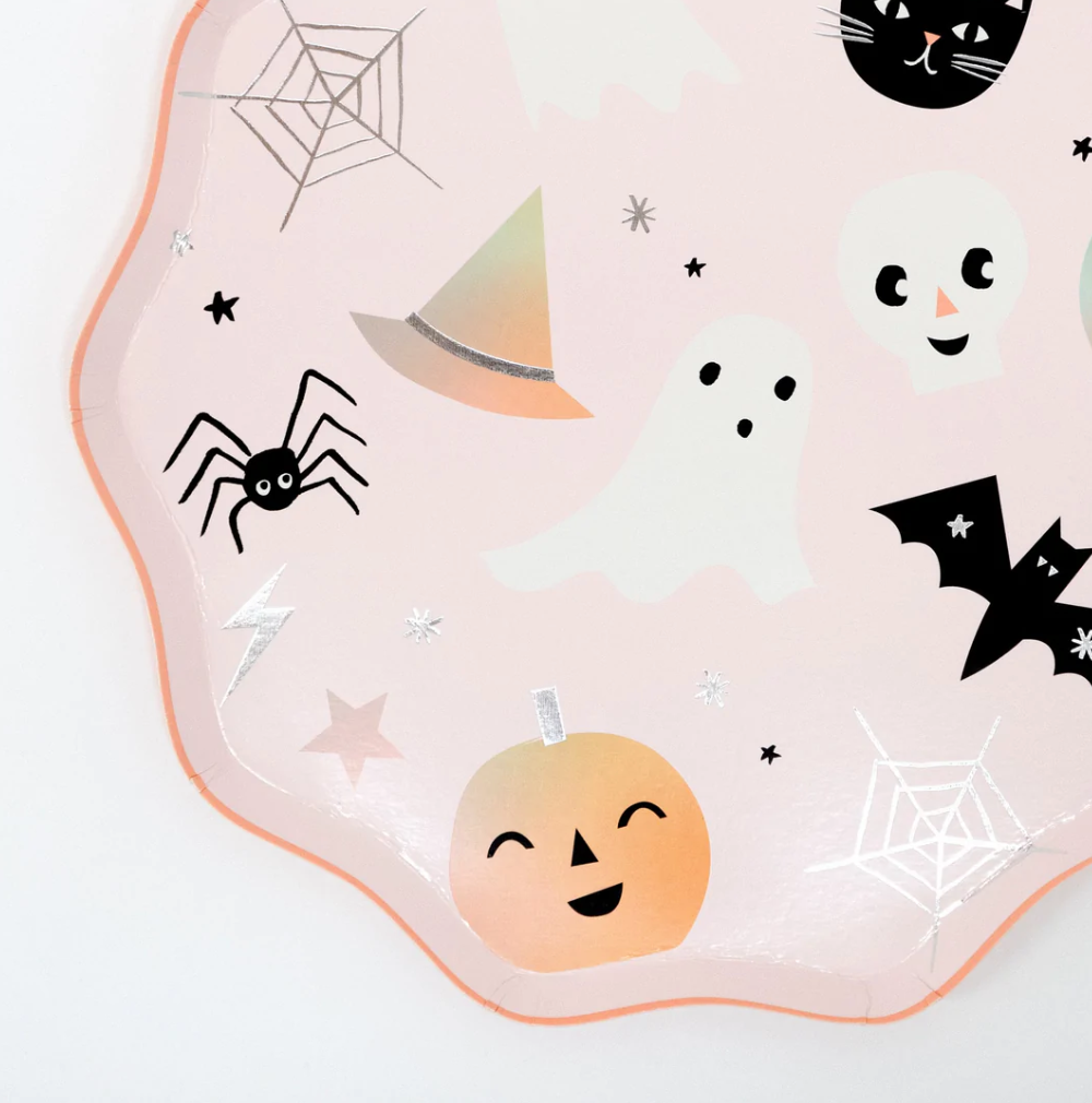 PLATOS DE HALLOWEEN ROSA