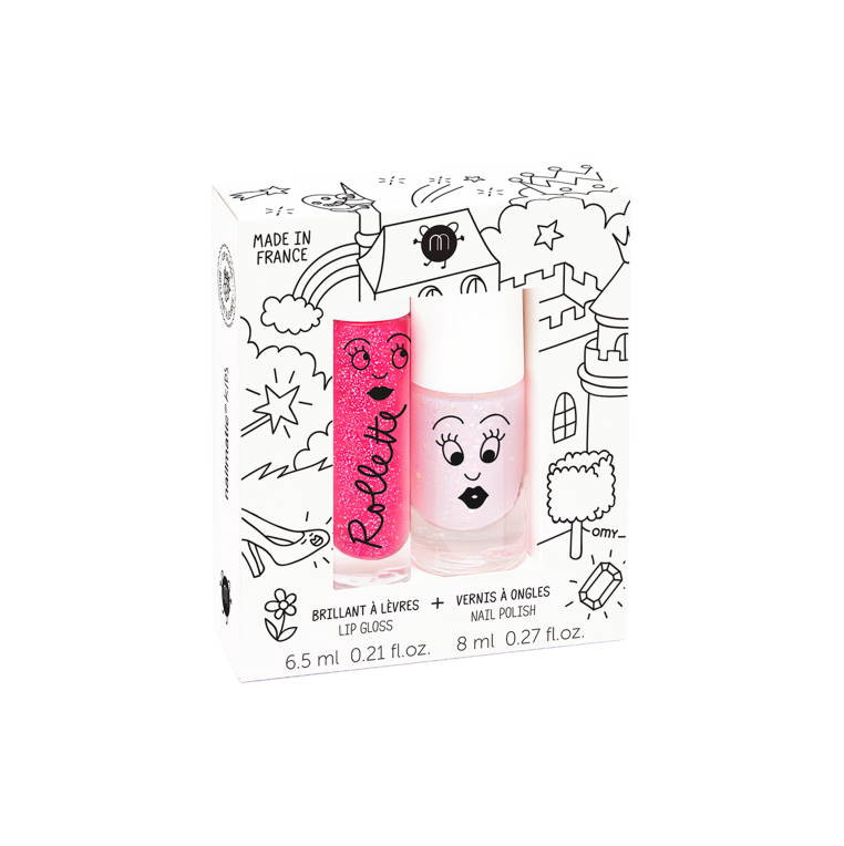 SET BRILLO DE LABIOS Y ESMALTE UÑAS