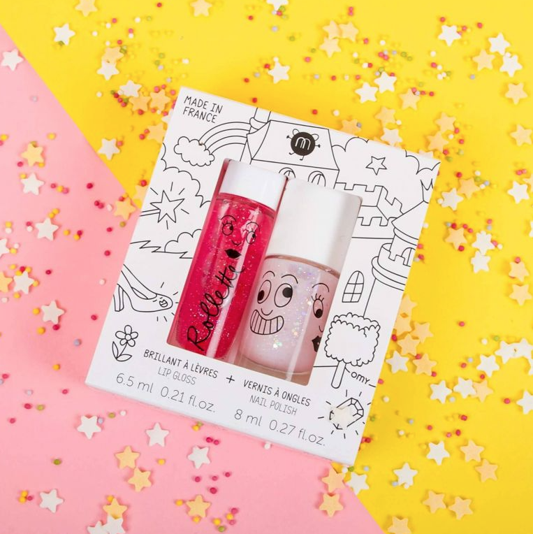 SET BRILLO DE LABIOS Y ESMALTE UÑAS