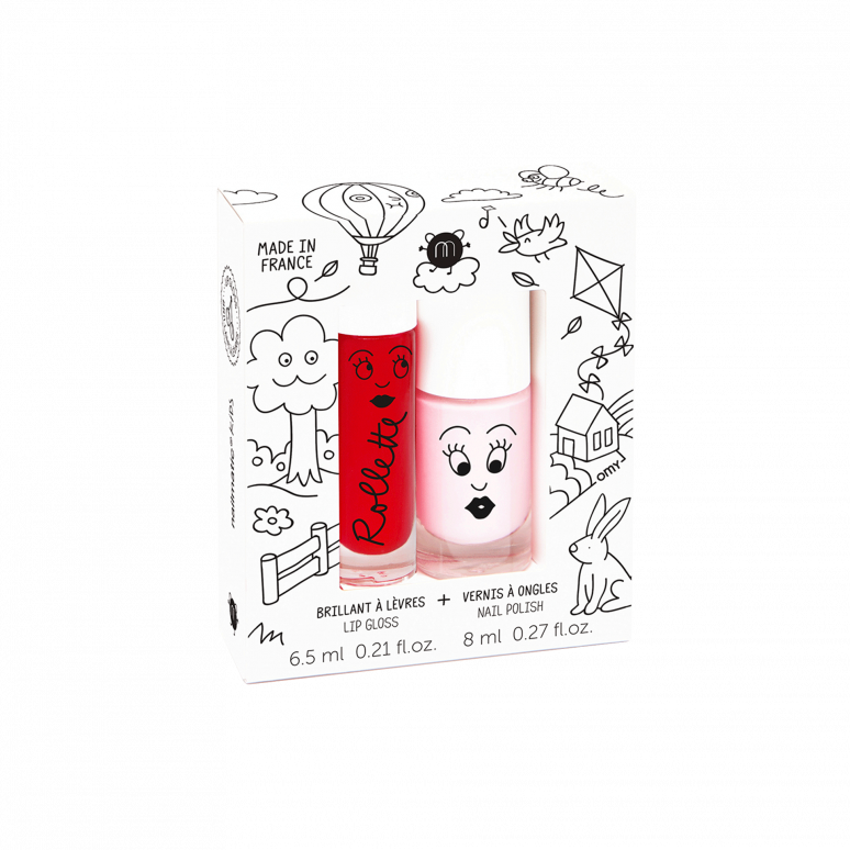 SET BRILLO DE LABIOS Y ESMALTE UÑAS