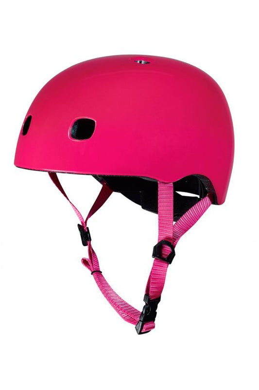 CASCO FRAMBUESA LUZ LED TALLA M