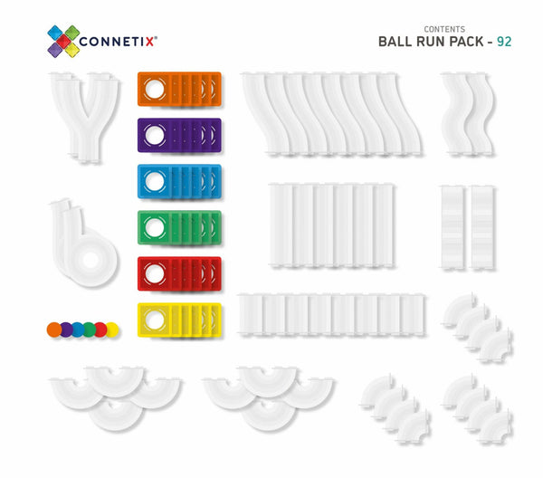 MAGNETIC RAINBOW BALL RUN PACK 92PC
