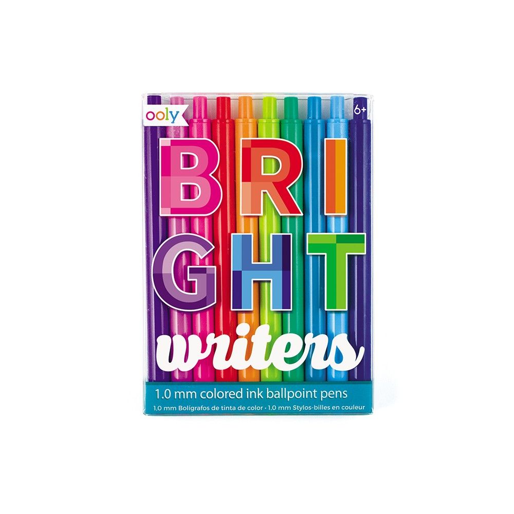 SET DE 10 BOLIGRAFOS BRIGHT WRITERS