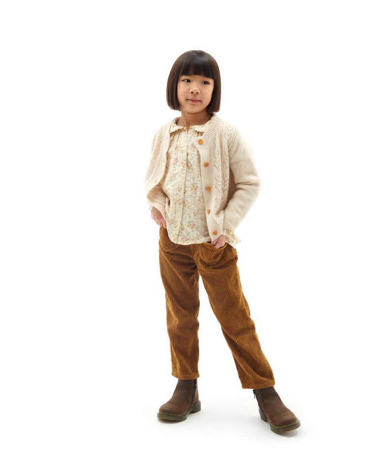 PANTALÓN NIÑA PANA CORTE RECTO