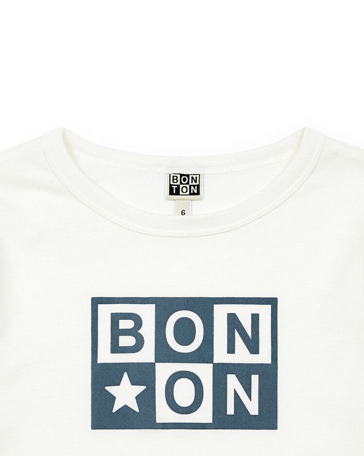 CAMISETA NIÑO ML LOGO ALGODÓN ORGÁNICO