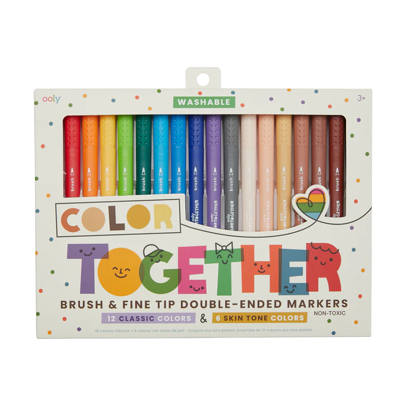 SET DE 18 ROTULADORES DOBLE PUNTA TOGETHER