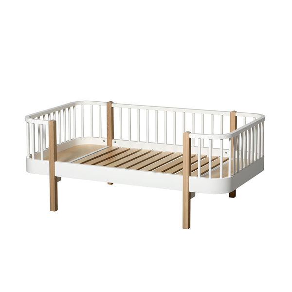 Cama Junior Wood Daybed, 90x160cm, blanca/roble