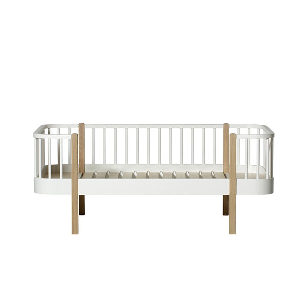 Cama Junior Wood Daybed, 90x160cm, blanca/roble