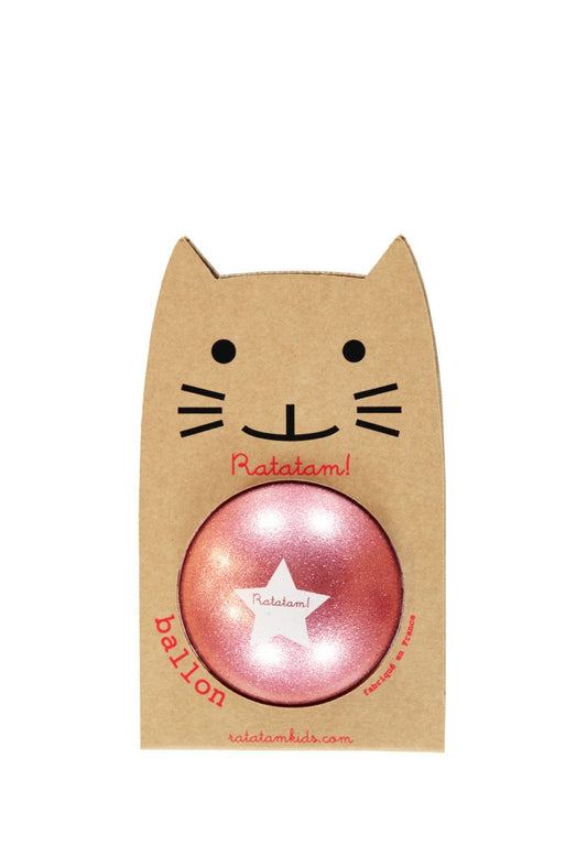 PELOTA PURPURINA ROSA 15CM