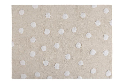 ALFOMBRA POLKA DOTS BEIGE - WHITE