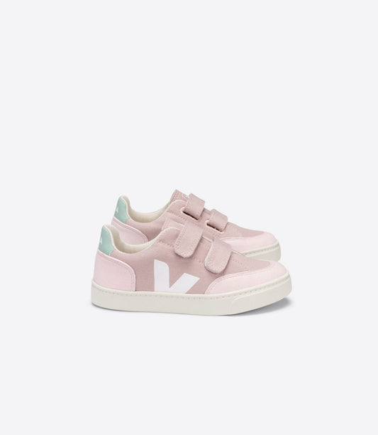 DEPORTIVAS VEJA VELCRO CANVAS ROSA