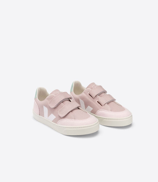 DEPORTIVAS VEJA VELCRO CANVAS ROSA