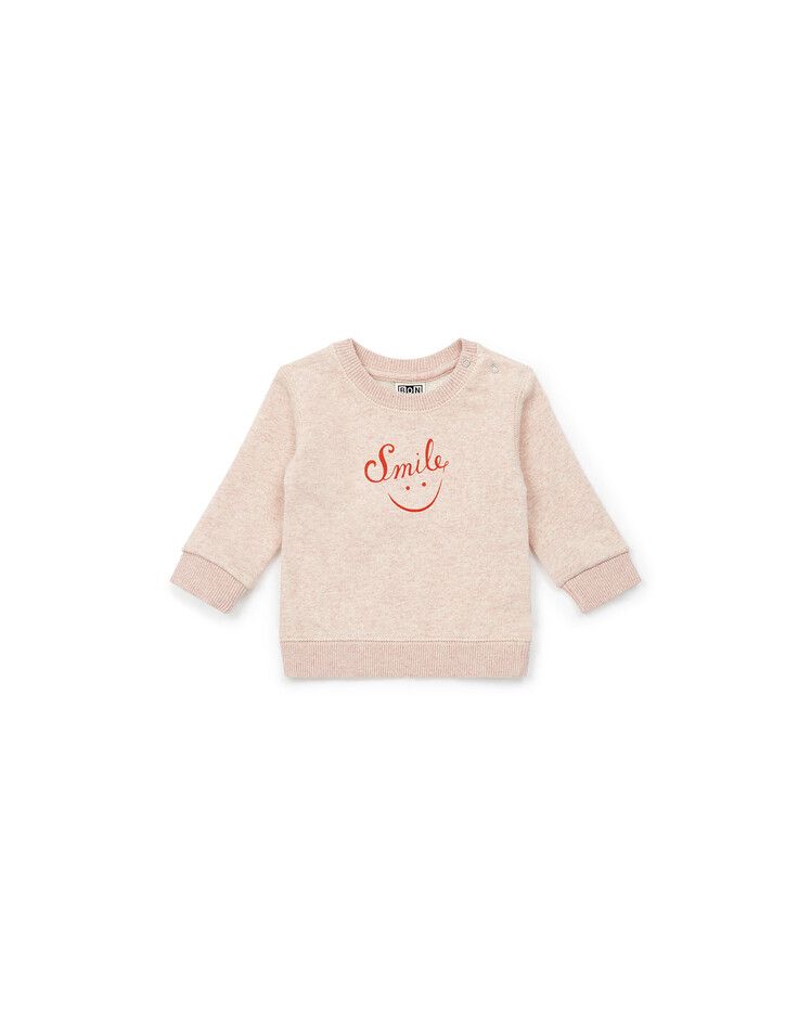 SUDADERA BEBÉ ROSA SMILE