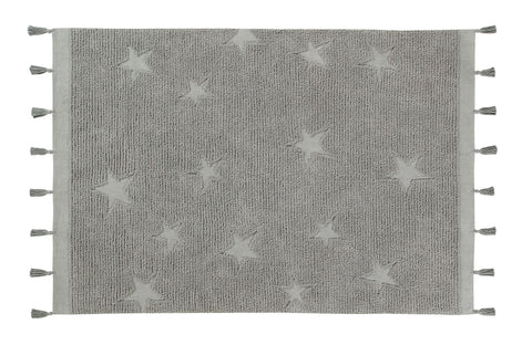 Alfombra estrellas gris