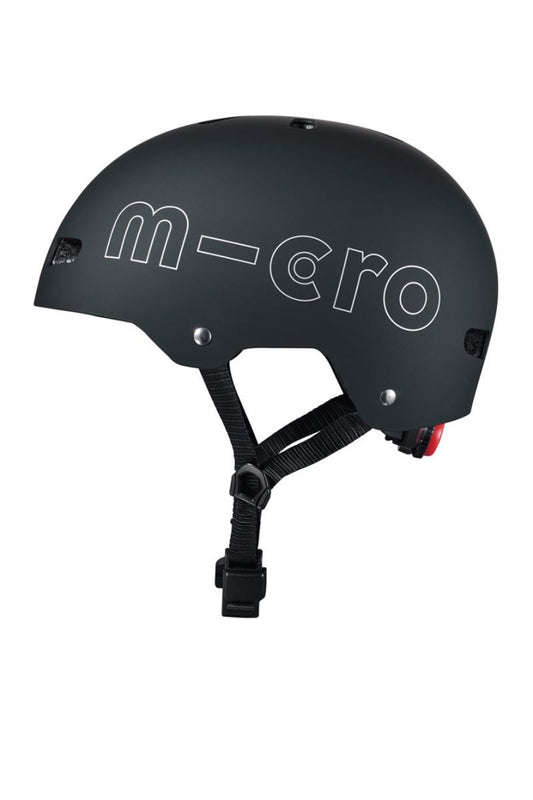 CASCO NEGRO  luz LED