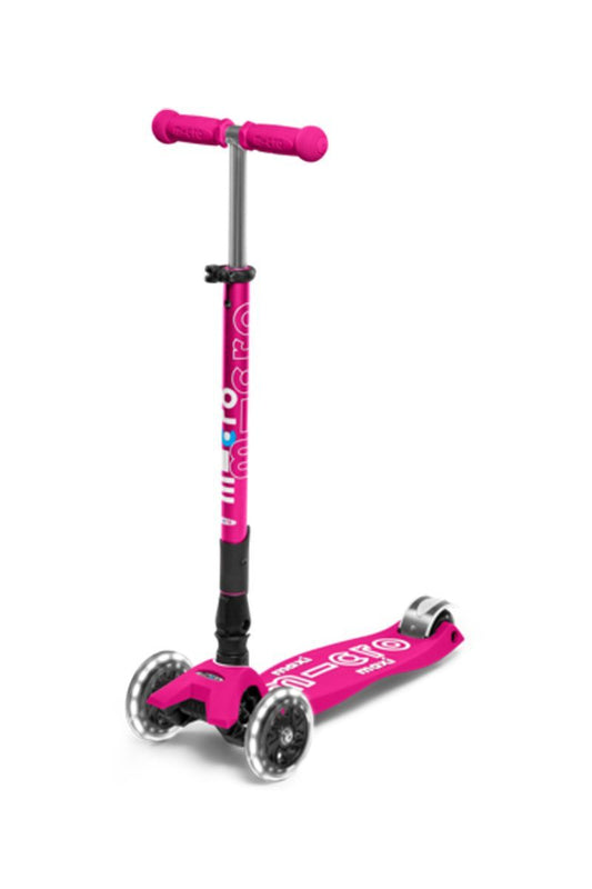 PATINETE MAXI DELUXE PLEGABLE ROSA LED