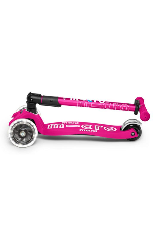 PATINETE MAXI DELUXE PLEGABLE ROSA LED